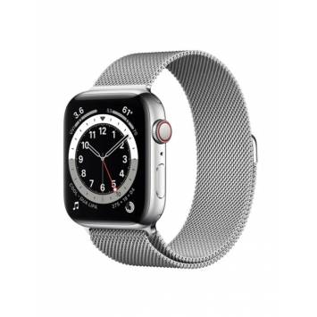 Apple Watch Series 6 - 44mm Stal (GPS+Cellular) + Milanese Loop